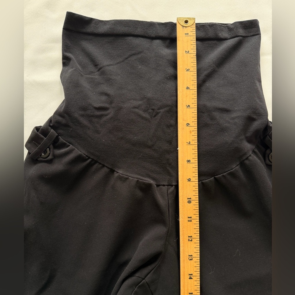 Motherhood Maternity Black Dress Pants Elastic Waist Straight Leg Slacks Women L - Picture 7 of 9